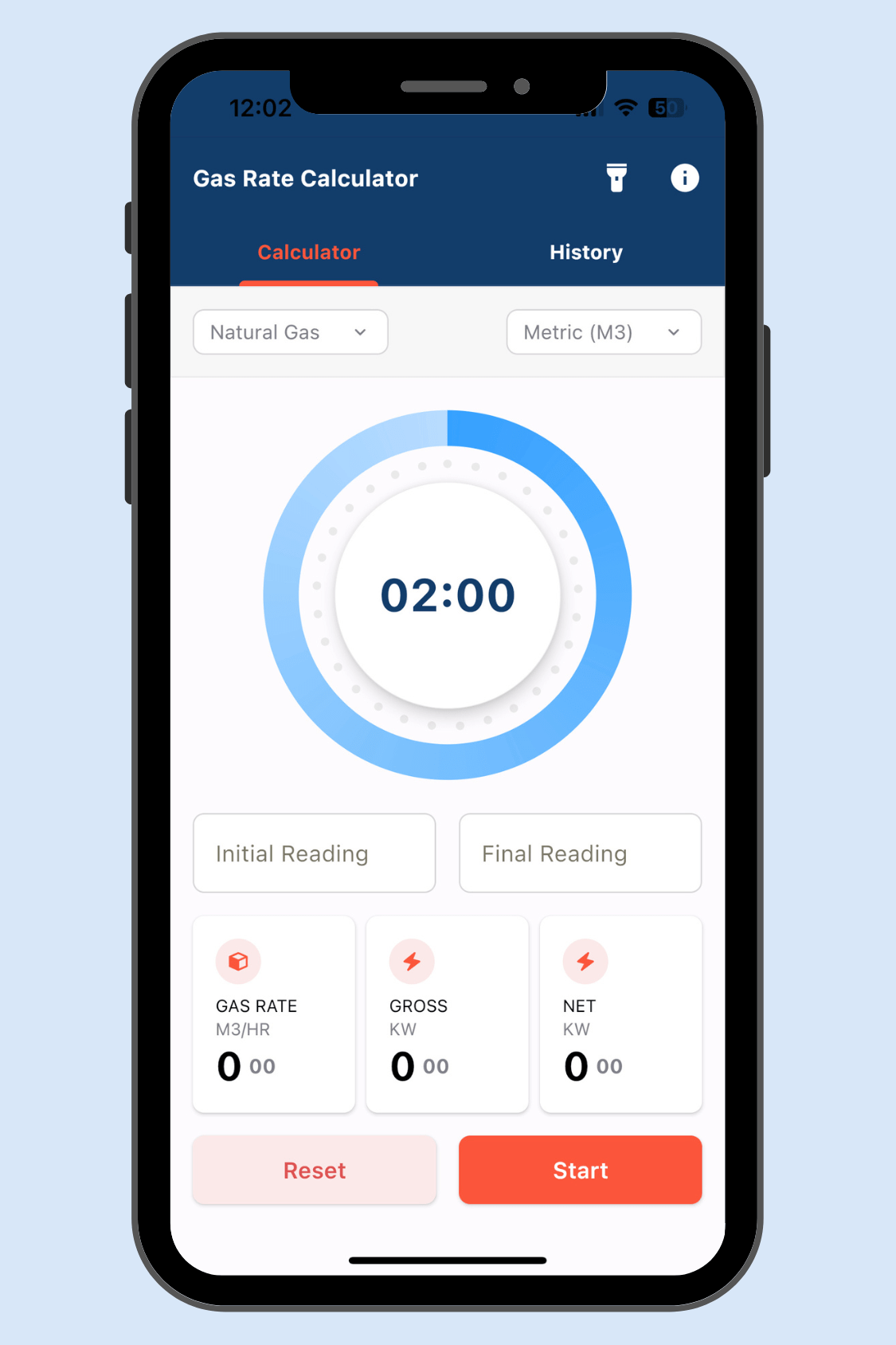 The same gas rate calculator, but on your phone