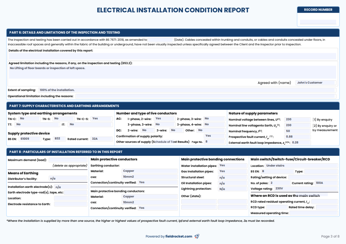 EICR Details