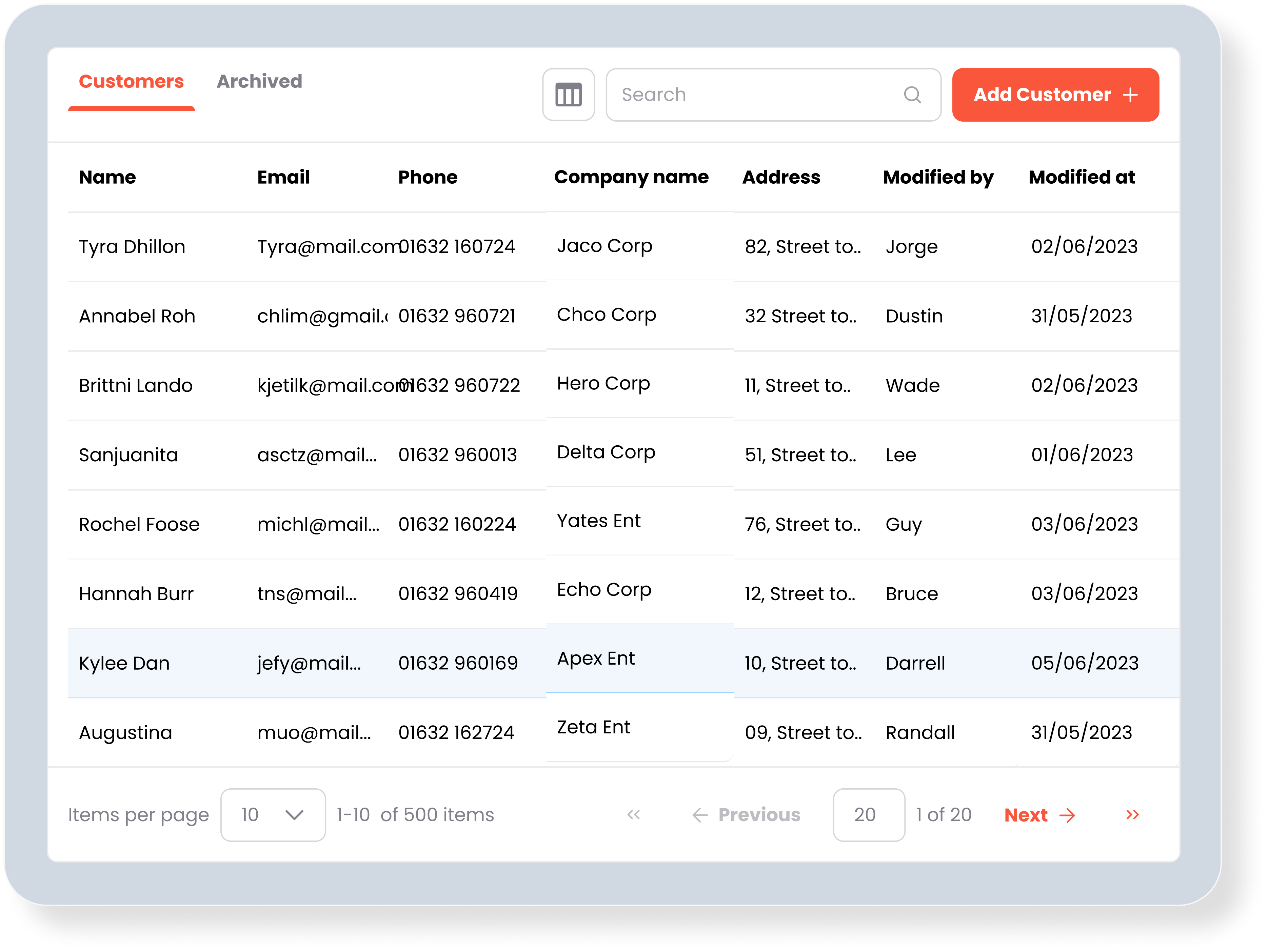 PROFESSIONAL SERVICE Find customer info fast